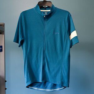 Rapha men's cycling jersey blue XL short sleeve merino blend